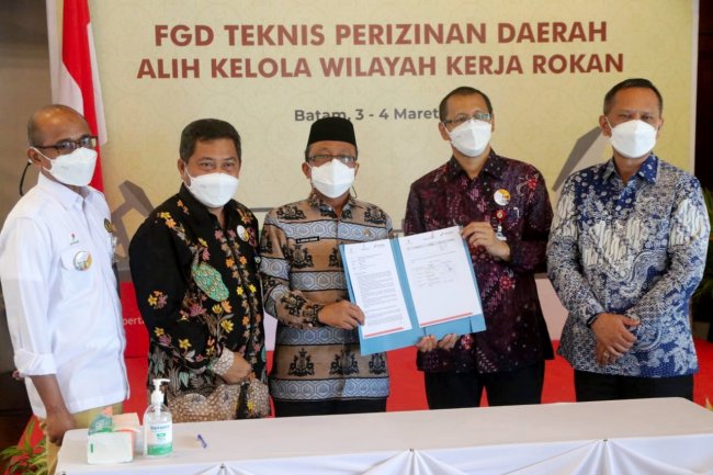 Pada 3-4 Maret 2021, SKK Migas menggelar Workshop Eksekutif dan FGD Teknis Perizinan Alih Kelola Wilayah Kerja Rokan di Nongsa Point Marina Batam