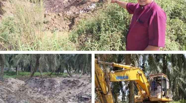 Anak Sungai di Desa Lalang Kabung Pelalawan Ditutup PT IIS