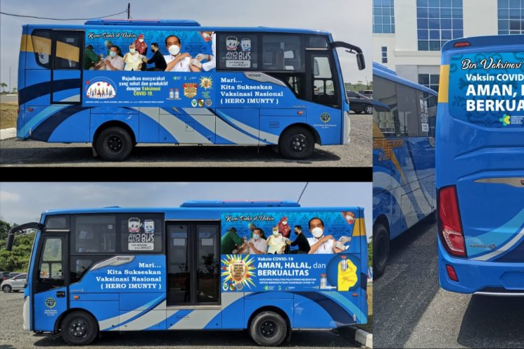 Lima Bus Digunakan Untuk Vaknisasi Keliling di Pekanbaru