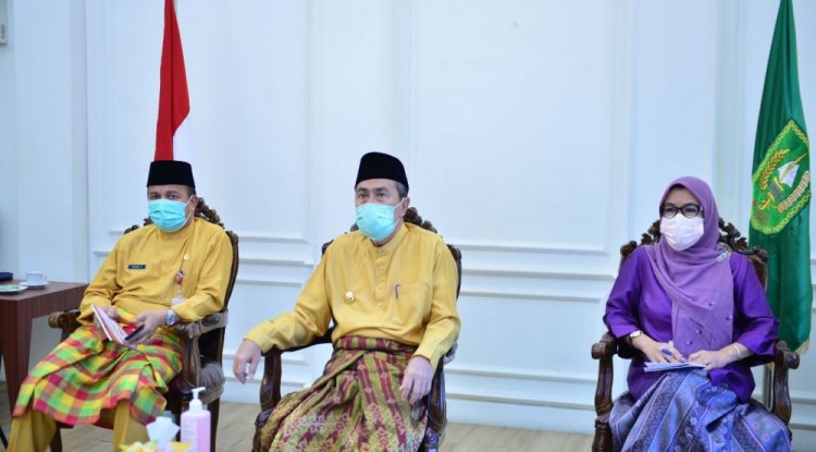 Gubernur Riau Hadiri Rakor Kesiapan Sistem OSS Secara Virtual