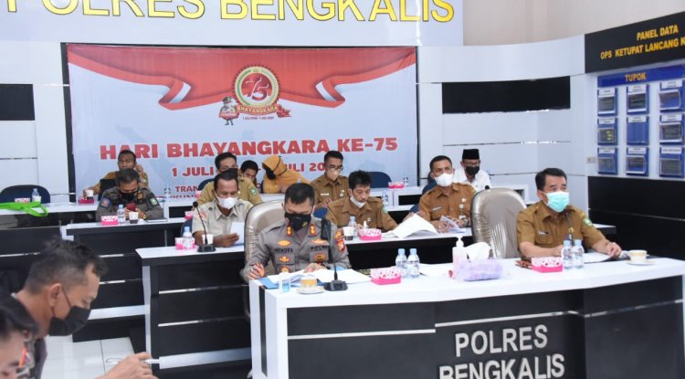 Pemkab Bengkalis Gelar Rapat Penerapan PPKM Level 3 Secara Virtual