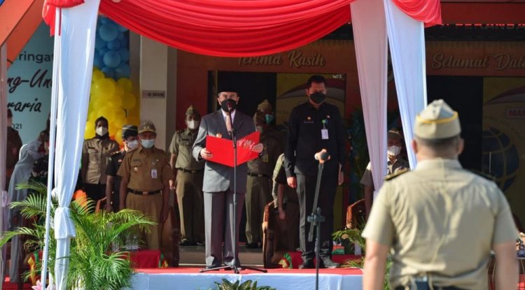 Gubri Jadi Pembina Upacara Hantaru 2021 dam Ucapkan Selamat Hari Agraria Ke-61 Tahun