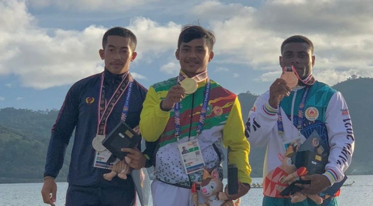Sumbang Medali Emas Nopriadi Penuhi Target Dayung Riau, PON XX Papua