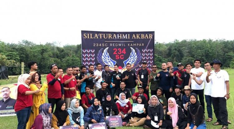 Silahturahmi Akbar 234 SC Regwil Kampar dan ketua KPOTI dan rombongan Pererat Solidaritas Ditengah Keindahan Alam Pulau Tongah Desa Gema