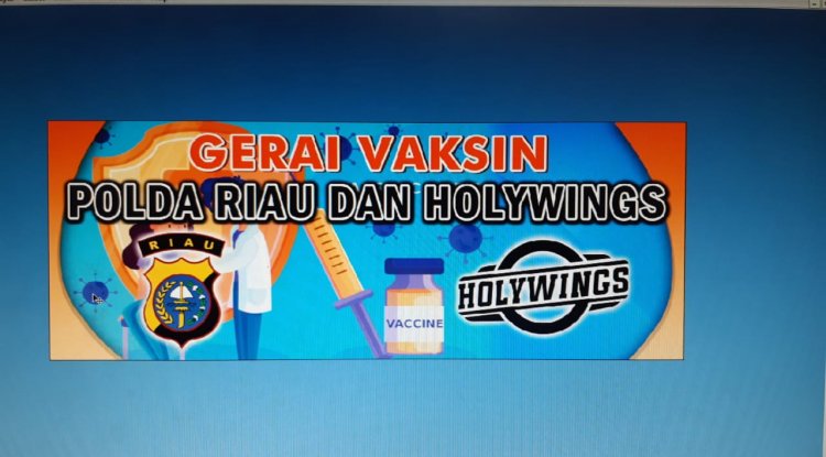 Polresta Pekanbaru dan Polda Riau Lakukan Vaksinasi Massal bersama Holywings Pekanbaru