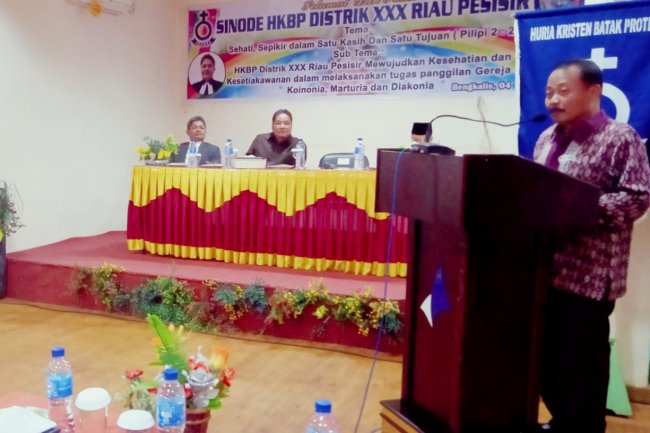Bupati Bengkalis Harapkan Sinode HKBP Distrik XXX Riau Pesisir Ciptakan Gagasan Inovatif dan Kreatif