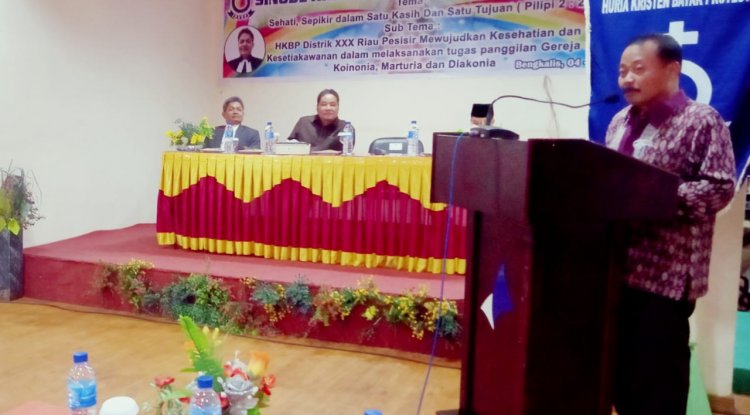 Bupati Bengkalis Harapkan Sinode HKBP Distrik XXX Riau Pesisir Ciptakan Gagasan Inovatif dan Kreatif