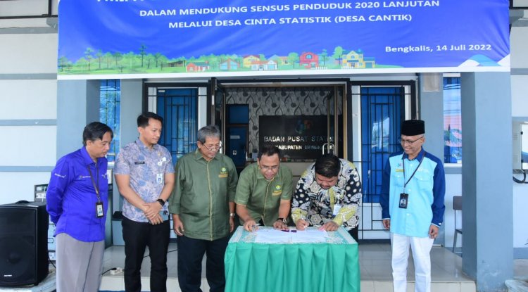 Sukseskan Desa Cantik, BPS Bengkalis dan FMIPA Universitas Riau Tandatangani Naskah Kerjasama