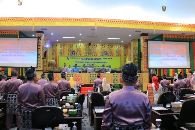 DPRD Pekanbaru Gelar Paripurna Istimewa HUT Ke-238