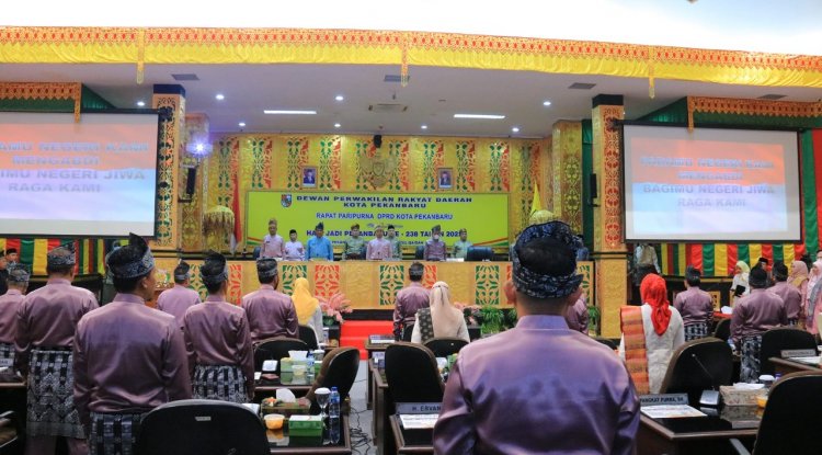 DPRD Pekanbaru Gelar Paripurna Istimewa HUT Ke-238