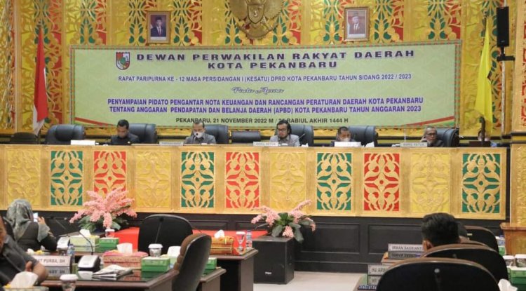 DPRD Pekanbaru Gelar Paripurna Nota Keuangan R-APBD 2023