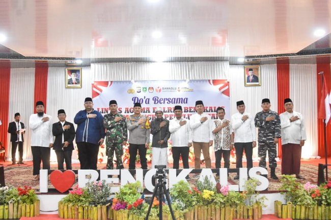Wujudkan Pemilu Damai 2024, Polres Bengkalis Gelar Doa Lintas Agama 