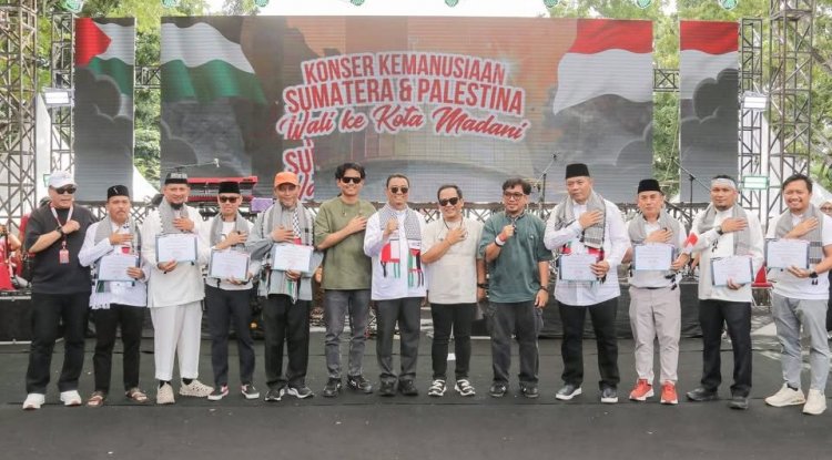 Konser Kemanusiaan untuk Palestina dan Sumatera di Pekanbaru Kumpulkan Donasi Rp1,1 Miliar