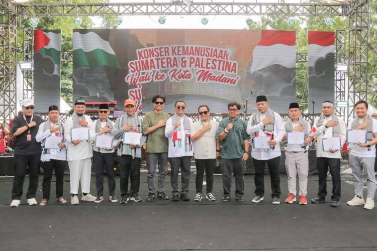 Konser Kemanusiaan untuk Palestina dan Sumatera di Pekanbaru Kumpulkan Donasi Rp1,1 Miliar