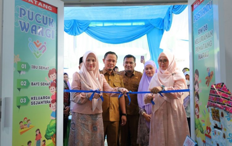 Walikota dan Ketua TP PKK Kota Pekanbaru Resmikan Posyandu Pucuk Wangi di Kulim