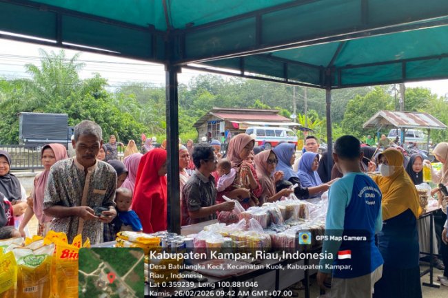 Stabilkan Pasokan dan Harga pangan menjelang Hari Besar Keagamaan Nasional, Pemkab Kampar Gelar Gerakan Pangan Murah di Sembilan Lokasi