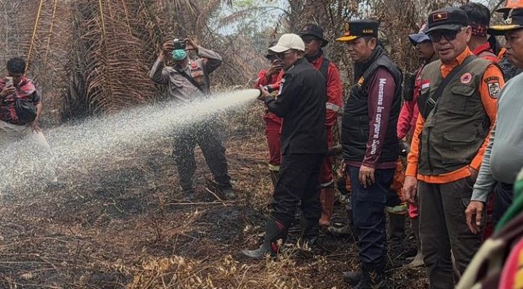 Bersama Patroli Terpadu, Bapak Zukri Tinjau Titik Karhutla Du Desa Gambut Mutiara